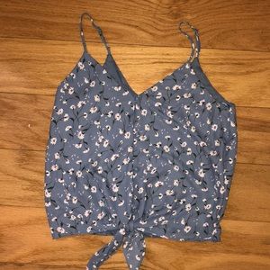 Crop Top, Tank Button Down in Front